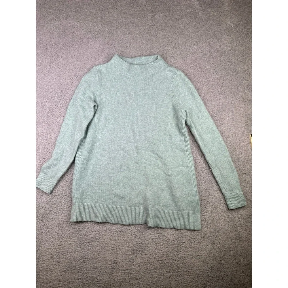 Loft beautiful color super soft wool blend mock neck sweater MED petite